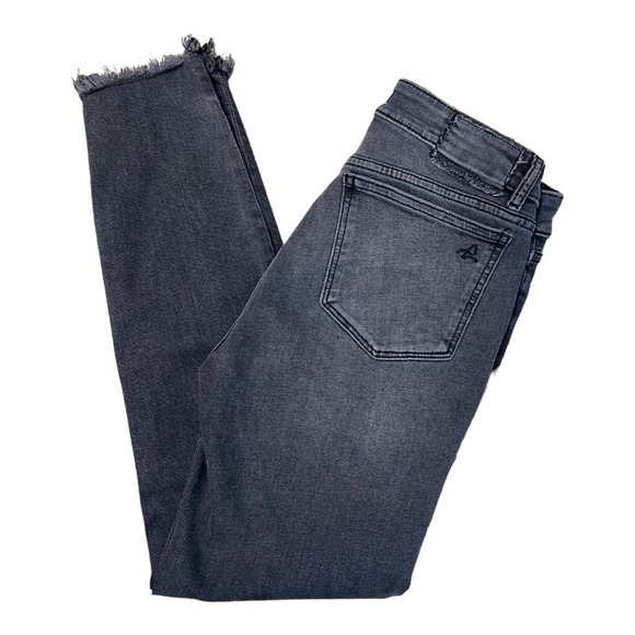 DL1961 Florence skinny mid rise instasculpt grey raw hem - Picture 3 of 13